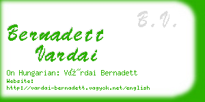 bernadett vardai business card
